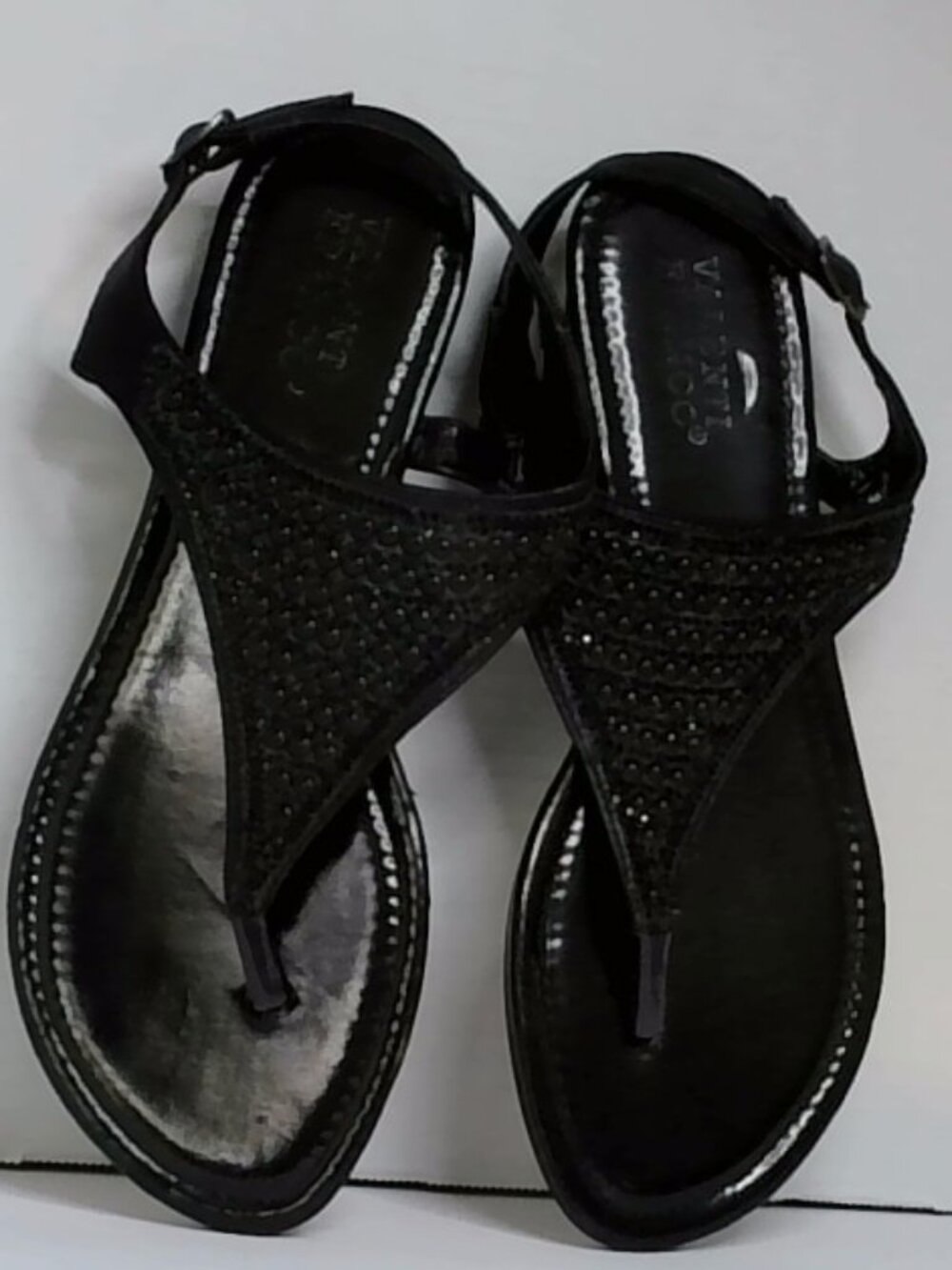 A New Day black rhinestone sandals size 8.5